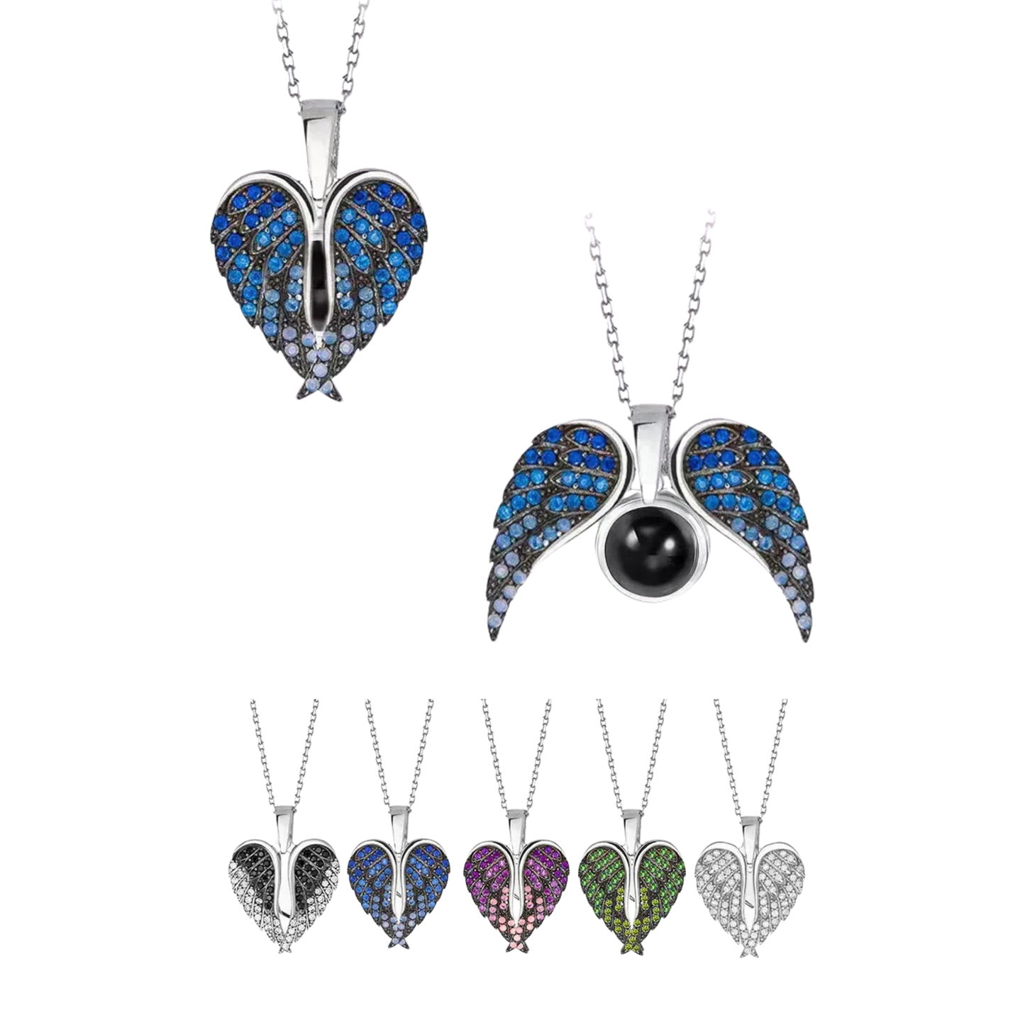 Collar Alas Corazón con proyección