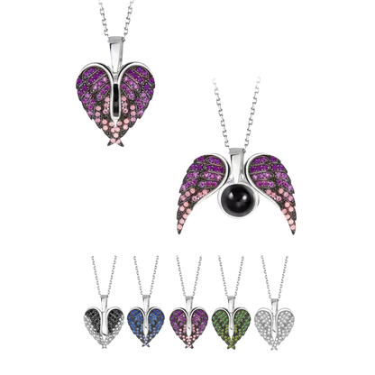 Collar Alas Corazón con proyección