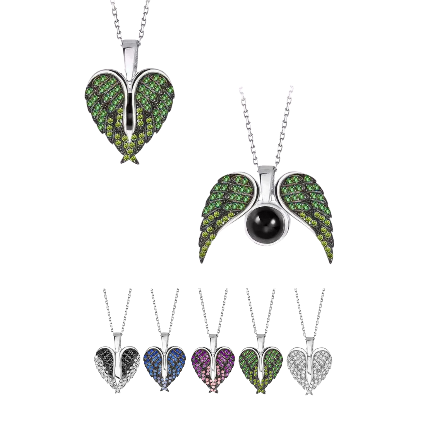 Collar Alas Corazón con proyección