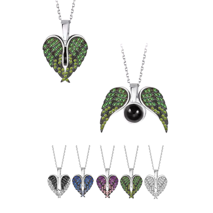 Collar Alas Corazón con proyección
