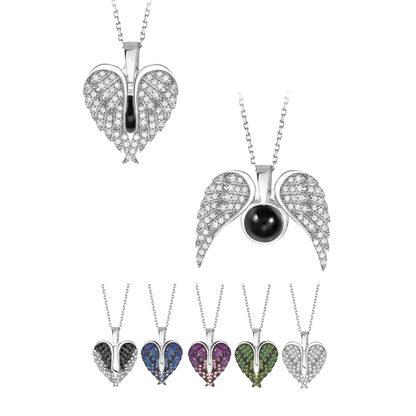Collar Alas Corazón con proyección