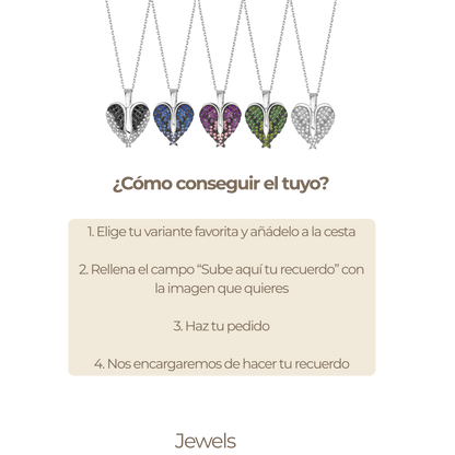 Collar Alas Corazón con proyección